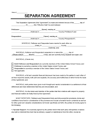 In india, legal separation is called judicial separation under section 10 of hindu marriage act. Separation Agreement Free Template Sample