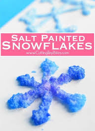 Salt Painted Snowflakes Winter Activities For Kids Winter Crafts For Kids Winter Crafts