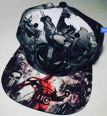 Deadpool Snapback With Deadpool Custom Modified Brim Personalized Brim Applications New Era Snapback New Era Cap Custom Caps