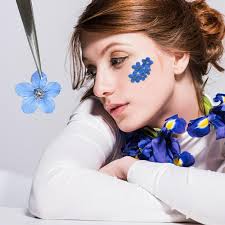 CTDWNT 20PCS Blue Forget Me Not Flowers Dried Pressed Nature Art Craft' AU  K4Q6