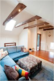 Downlights Embeded In The Beams Cosy Home Decor Recessed Lighting Living Room Attic Remodel