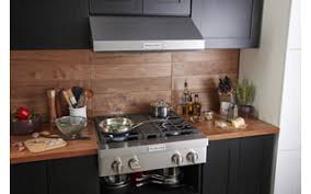 Kitchenaid kvuc600j 585 cfm 30 inch wide under cabinet range hood stainless steel cooking appliances range hoods under cabinet range hoods. Stainless Steel 30 585 Cfm Motor Class Commercial Style Under Cabinet Range Hood System Kvuc600jss Kitchenaid