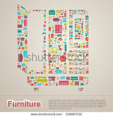 Flat Infographic Home Appliance Furniture Icon Template Banner Layout Design Background In A Cupboard Closet Drawer Shape Layout Design Home Appliances Banner