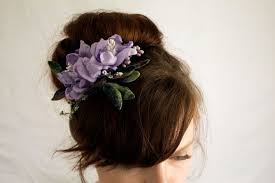 lilac lavender bridal flower hair clip wedding hair accessory lavender comb floral bridal bridal hair flower clip bridal floral headpiece flower hair clips