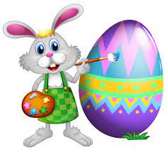 Easter Bunny And Colored Egg Png Clipart Picture Easter Bunny Printables Bunny Painting Easter Bunny Colouring