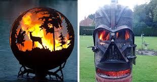 This eye catching design features an open fire bowl and a contained chimney that extracts the. 35 Beautiful Metal Firepits That Are Works Of Art Bored Panda