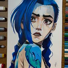 Jinx pencil drawing finished