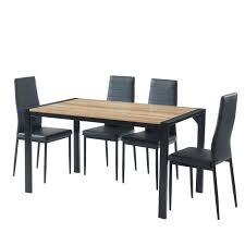 Table Et Chaises Chene Et Noir Achat Vente Pas Cher