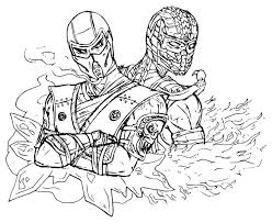 Free scorpion coloring pages to print for kids. Mortal Kombat Coloring Pages Sub Zero And Scorpion Coloring Pages Cartoon Coloring Pages Coloring Books