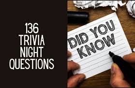 Trivia categories spanning over 20 different topics. 136 Fun And Unusual Trivia Night Questions Kids N Clicks