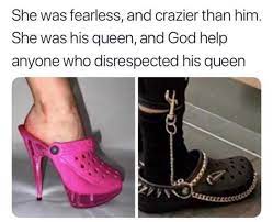 She was his queen, and god help anyone who dared to disrespect his queen. in the jokes, the line is paired with an image of a humorous couple. Dopl3r Com Memes She Was Fearless And Crazier Than Him She Was His Queen And God Help Anyone Who Disrespected His Queen