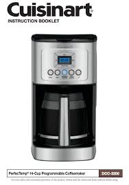 14 Cup Programmable Coffeemaker Dcc 3200 Dcc 3200w Product Manual Cuisinart Coffee Maker Best Coffee Maker Coffee Maker Reviews