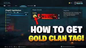 How To Get A Gold Clan Tag In Modern Warfare Cod Mw New Regiments Tutorial Youtube