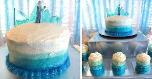 The reverse has an open area just for this; Frozen Birthday Cake With Ombre Frosting Two Sisters