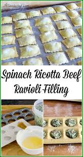 Rustic Italian Spinach Ricotta Beef Ravioli Filling Recipe Ravioli Filling Ravioli Food Processor Recipes
