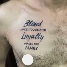 Blood makes you related , loyalty makes you family submitted into contest #79 in response to: Brian Horne Tattoo Studio Islamabad Pakistan