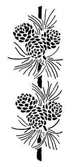 Black And White Graphics Images Vintage Pine Cone Clip Art Black And White Graphics Pine Cone Needles Illustration Vintage Christmas Clipa Clip Art Vintage Christmas Stencils Pine Cone Art