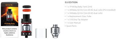 Smok Tfv8 Big Baby Beast Atomizer Tpd Ecigg Uk