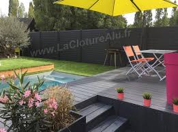 Fabrication Et Pose D Une Cloture Design En Aluminium Pour Separer Le Jardin Voisin De La Piscine Claustra Cloture Aluminium Cloture Jardin