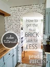 Everyone knows what a cabinet is, right? Diy Faux Brick Tutorial Budget Decor Prodigal Pieces
