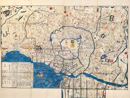 The earliest known term used for maps in japan is believed to be kata (形, roughly form), which was probably in use until roughly the 8th century. Edo Map Map Of Edo KantÅ Japan
