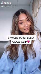 3 Ways To Style A Claw Clip Video Clip Hairstyles Hair Stylies Aesthetic Hair