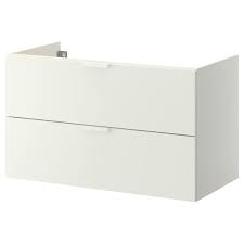 Les meubles de salle de bain doivent être à la fois pratiques et beaux. Godmorgon Meuble Lavabo 2tir Blanc 100x47x58 Cm Ikea