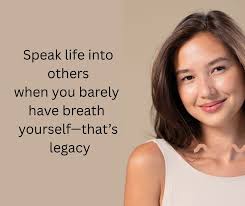 Speaking life into others during hard times