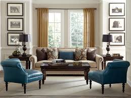 Transitional Living Room With Teal Corner Chairs Teal Living Rooms Transitional Living Rooms Brown Living Room Decor