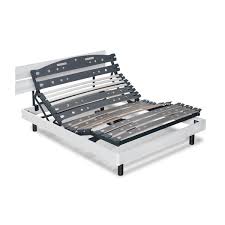 Sommier Electrique De Relaxation Avec Tete De Lit Imitation Frene Blanc Taille 140x190 Cm Sommier Electrique Matelas En Mousse Latte Bois