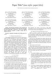 Various activities like standard developments, publication of research papers and education activities are performed by. Paper Title Docsity