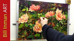 This will also allow you to have a better grip on the paper and concentrate on your design ideas. How To Paint Roses Fast Motion Oil Painting By Bill Inman Youtube