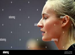 Michaela Hruba (Czech) competes during the Beskydy's Bar indoor athletic  meeting in high jump,