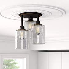 The old fixtures had to go as part of a home spruce up to ready it for the next owner. Breakwater Bay Tiarra 3 Light 12 6 Cluster Cylinder Semi Flush Mount Reviews Wayfair