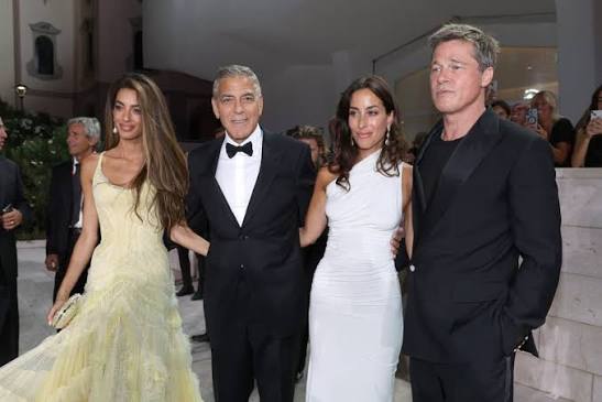 Brad Pitt and Ines de Ramon: age gap couples at Venice.