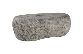 Dust with a soft cloth. Fosters Furniture Phillips Collection Cast Organic River Stone Coffee Table Resin Faux Grey Stone