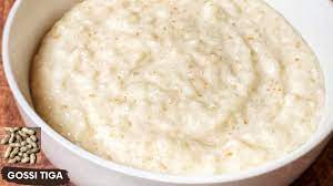 Gossi Tiga | Rice Porridge with Raw Peanuts | Bouillie de Riz aux Arachides  - YouTube