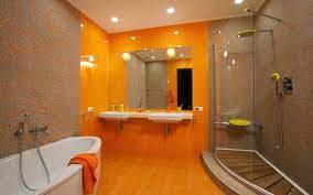 Discover (and save!) your own pins on pinterest 10 Modern Bathroom Designs And Ideas In Orange Color Orange Bathrooms Modern Bathroom Design Modern Bathroom Colours