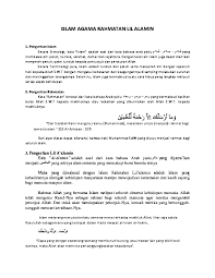 Ikuti kupasan panas isu rahmatan lil alamin, isu orang melayu, orang kafir. Doc Islam Rahmatan Lil Alamin Dewi Arum Academia Edu