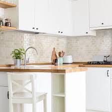 Installing a backsplash in your kitchen costs an average of $1,000.you could pay as little as $600 or as much as $1,350.your local tile contractor could charge you a minimum fee of $160 for labor, or add $10 per square foot to your material estimate. Smart Tiles Subway Sora 10 95 In W X 9 70 In H Beige Peel And Stick Self Adhesive Decorative Mosaic Wall Tile Backsplash Sm1160g 04 Qg The Home Depot