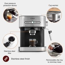 De'longhi stainless steel milk frothing pitcher, 12 ounce (350 ml), barista tool, frother jug for espresso machine coffee cappuccino latte art, dlsc0, 12 oz 4.8 out of 5 stars 3,815 $14.99 $ 14. Vonshef Professional Espresso Coffee Maker Machine 15 Bar Digital Barista Latte 5056115725746 Ebay