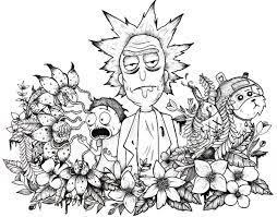This coloring page describes the mad lives rick and morty lead. Rick And Morty Coloring Pages 70 Intergalactic Pictures Free Printable