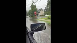 Licensable video: US: Heavy Rains Cause Flash Flooding in Parts of NYC and Long Island