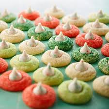 Holiday Sugar Cookie Blossoms Recipe Hershey S Kitchens Recipe Holiday Sugar Cookies Sugar Cookie Mix Cookies Recipes Christmas