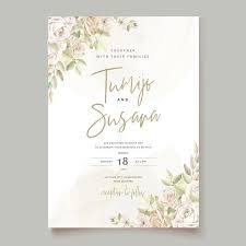Download Beautiful Roses Invitation Card Template For Free Rose Gold Wedding Invitations Wedding Invitation Vector Floral Wedding Invitation Card