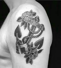 Erkek Ust Kol Capa Dovmesi Man Upper Arm Anchor Tattoo Dovme Capa Dovmeleri Dovme Tasarimlari
