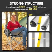 Amazon.com : Slendor Heated Camping Chair Oversized, Padded Heated Chair  Outdoor Sports, 3 Heating Levels Adjustable Camping Chairs for Adults with  Pillow, Storage Bag, Folding Outdoor Chair, Grey : Sports & Outdoors