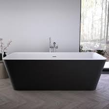 Ideal Standard Tonic Ii Freistehende Rechteck Badewanne Schwarz Weiss Matt Ohne Fullfunktion K8725v3 Reuter