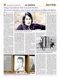 Conocido por grandes éxitos como te quiero, te. Un Joven Sonador Y Una Muerte Absurda En El Muro De Berlin Periodico La Patria Oruro Bolivia