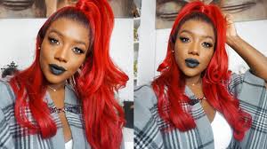 These smoldering shades suit every skin tone and show off the fiery side of your personality. Bright Red Hair Color For Darkskin Black Women Ft Ygwigs Youtube